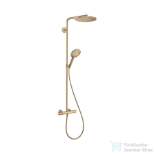 Hansgrohe RAINDANCE S Showerpipe 240, 1jet, Ecosmart+ termosztátos zuhanyrendszer, szálcsiszolt bronz 28825140 csaptelep