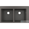 Hansgrohe S51 S510-F770 beépített mosogató 370/370 két medencével, kőszürke 43316290