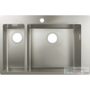 Hansgrohe S71 S711-F655 beépített kétmedencés mosogatómedence 755x500 mm, rozsdamentes acél 43309800