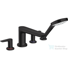 Hansgrohe TALIS E 4 üléses kádperemre szerelhető kád csaptelep, matt fekete 71748670 csaptelep