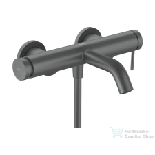 Hansgrohe Tecturis S kádtöltő csaptelep zuhanyszett nélkül,szálcsiszolt fekete króm 73422340 csaptelep