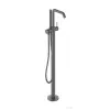 Hansgrohe Tecturis S szabadonálló kádöltő csaptelep alaptest nélkül, zuhanyszettel, szálcsiszolt fekete króm 73440340