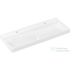 Hansgrohe XELU Q 120x48 cm-es 2 csaplyukas mosdó túlfolyó nélkül, fehér 60322450 szaniter