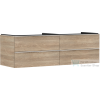 Hansgrohe XELU Q 156x57 cm-es 4 fiókos fali szekrény mosdópulthoz,matt fehér fogantyúval,természetes tölgy 54092700