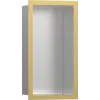 Hansgrohe XtraStoris Individual Falfülke szálcsiszolt rozsdamentes acél felülettel, design kerettel 300/150/100 polírozott arany hatású 56094990
