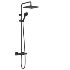 Hansgrohe Zuhanyrendszer Hansgrohe Vernis Shape a falra termosztatikus csapteleppel matt fekete 26427670 csaptelep