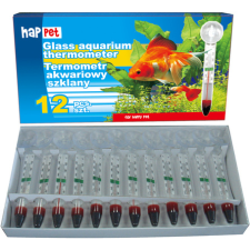Happet üveg hőmérő készlet készlet (12 db) halfelszerelések