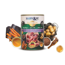 Happy&Fit Superior Dog Konzerv Friss Bárányhús S.répával, burgonyával 400g kutyaeledel