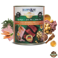 Happy&Fit Superior Dog Konzerv Friss Vaddisznóhús Srépával, burgonyával 800g kutyaeledel