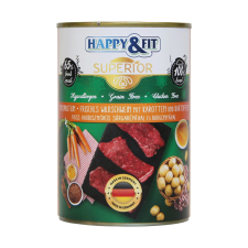 Happy&amp;Fit Superior Konzerv Kutyáknak (Vaddisznó, Sárgarépa és Burgonya) - 400 g kutyaeledel