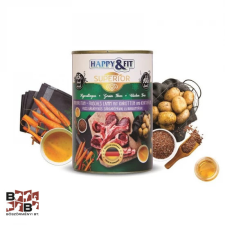  Happy&amp;FitSuperior Dog konzerv Friss bárányhús,sárgarépával,burgonyával 800g kutyaeledel