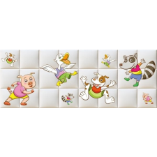 Happy animals nyomtatott műbőr falvédő tapéta, díszléc és más dekoráció