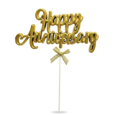  Happy Anniversary tortadísz beszúró, Arany sütés és főzés