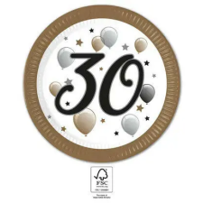  Happy Birthday 30 Milestone papírtányér 8 db-os 23 cm FSC party kellék