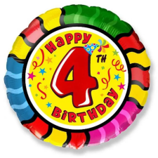  Happy Birthday 4 Pattern születésnap fólia lufi 48 cm party kellék