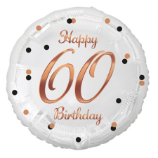 Happy Birthday 60 B&C White fólia lufi 36 cm party kellék
