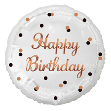 Happy Birthday B&C White fólia lufi 36 cm party kellék