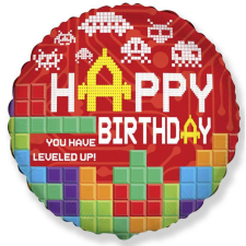  Happy Birthday Bricks fólia lufi 46 cm party kellék