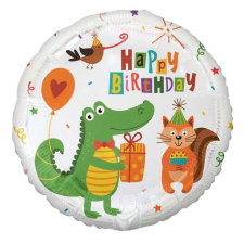  Happy Birthday Crocodile, Krokodil fólia lufi 36 cm party kellék