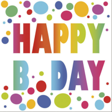 Happy Birthday Dots szalvéta 20 db-os 33x33 cm papírárú, csomagoló és tárolóeszköz