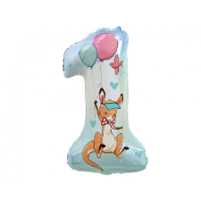 Happy Birthday Kangaroo, Kenguru 1-es szám fólia lufi 77 cm party kellék