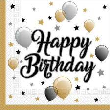  Happy Birthday Milestone szalvéta 20 db-os 33x33 cm papírárú, csomagoló és tárolóeszköz