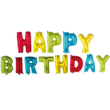 Happy Birthday Multicolour Fólia lufi 350 cm party kellék