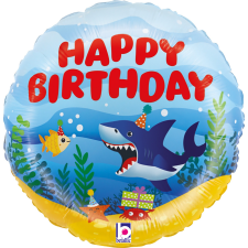  Happy Birthday Ocean mini fólia lufi 19 cm (WP) party kellék