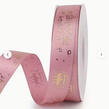  Happy Birthday rózsaszín szalag,tortadísz sütés és főzés