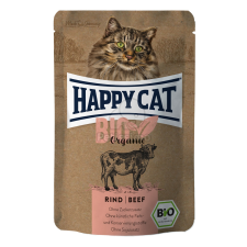  Happy Cat Bio Organic alutasakos eledel - Marha 6 x 85 g macskaeledel