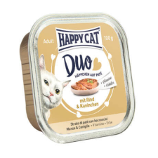 Happy Cat Duo Pástétomos Falatkák Marha-Nyúl – 12×100 g macskaeledel