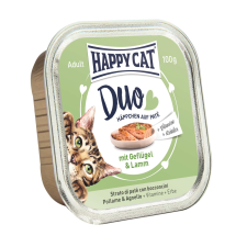  Happy Cat Duo Pástétomos Falatkák Szárnyas-Bárány – 12×100 g macskaeledel