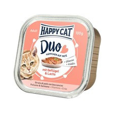 Happy Cat Duo Pástétomos Falatkák Szárnyas-Lazac 100g Gyűjtőre (16db) rendelhető! macskaeledel