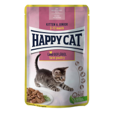 Happy Cat kitten-junior baromfi alutasakos eledel 85g macskaeledel