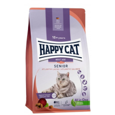 Happy Cat Senior Atlantik Lachs 4kg - lazacos száraztáp 8 évnél idősebb macskáknak macskaeledel