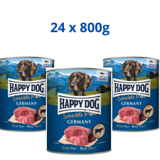 Happy Dog Germany konzerv Marha 24x800g kutyaeledel