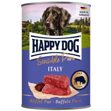 Happy Dog pur konzerv bivaly ízesítésű nedves állateledel felnőtt kutyák számára 6x400 g kutyaeledel