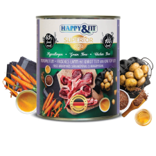 Happy&Fit Superior 100% Monoprotein– Friss bárányhús sárgarépával és burgonyával 24x400g kutyaeledel