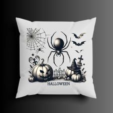 Happy Halloween mintás pókos párna lakástextília