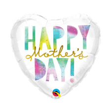  Happy Mother&#039;s Day Watercolor, Boldog Anyák Napját fólia lufi 46 cm party kellék