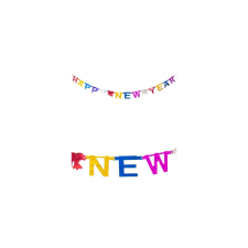  Happy New Year girland - 180 cm party kellék