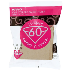 Hario papírfilter V60-01, nem fehérített, 100db kávéfőző kellék