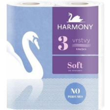 Harmony Toalettpapír 3-rétegű HARMONY SOFT – 4 tekercs higiéniai papíráru