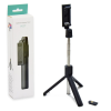  Háromlábú állvány, mobiltelefon stabilizáló, tripod és szelfi bot - távirányítóval (K07)