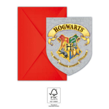 Harry Potter Hogwarts Houses Party meghívó 6 db-os FSC party kellék