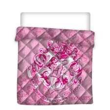 Harry Potter Hogwarts Pink steppelt ágytakaró, paplan 240x220cm lakástextília