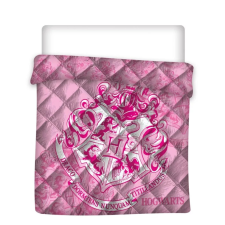 Harry Potter Hogwarts Pink steppelt ágytakaró, paplan 240x220cm lakástextília