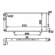 Hart hűtő, motorhűtés hart 600 142 autóalkatrész