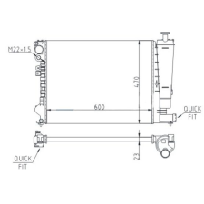 Hart hűtő, motorhűtés hart 605 977 autóalkatrész