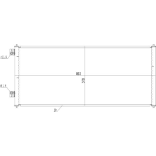 Hart kondenzátor, klíma hart 614 484 autóalkatrész
